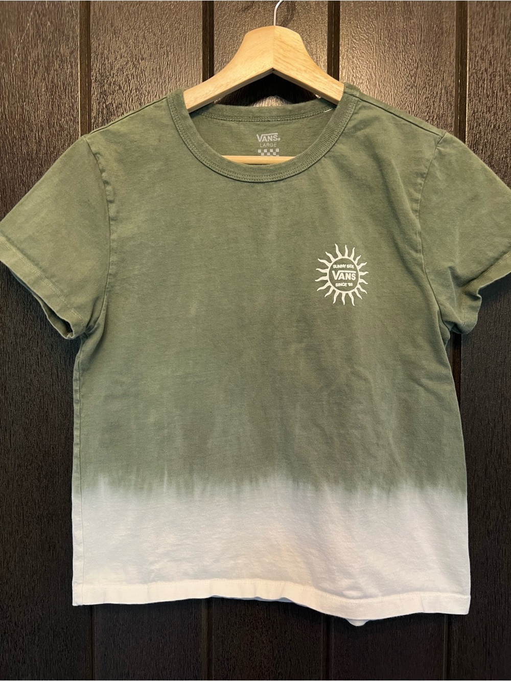 Vans Green to White Dip-Dye Short Sleeve Tee
